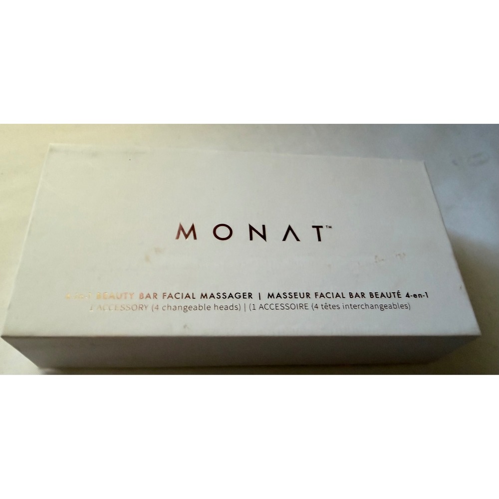 NEW! Monat 4-in-1 Beauty Bar Facial Massager Rose Roller Interchangeable Heads